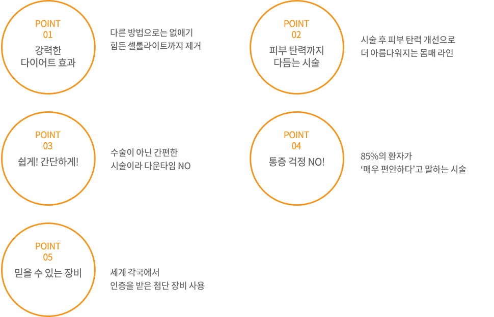 셀룰라이트토닝 시술POINT